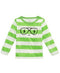 First Impression Toddler Boys Green White Striped Long Sleeve Graphic T Shirt 2T - evorr.com