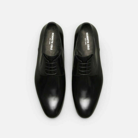 $160 Kenneth Cole New York Men's Mix-er Black Leather Oxford Dress Shoes 9.5 M