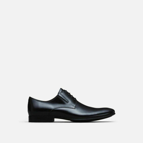 $160 Kenneth Cole New York Men's Mix-er Black Leather Oxford Dress Shoes 9.5 M