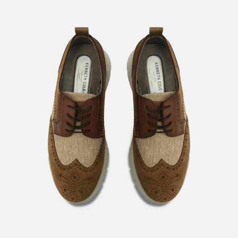 $180 Kenneth Cole New York Men Trent Brogue Oxford With flex Sneaker Shoes 12 M