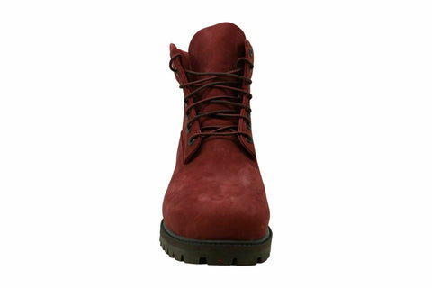 $198 New Timberland Mens 6" Premium Boot Leather Closed Toe Ankle Red Boots 10 M
