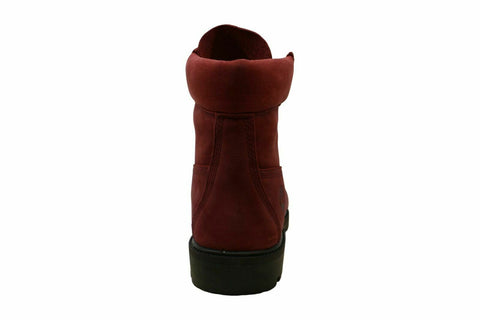 $198 New Timberland Mens 6" Premium Boot Leather Closed Toe Ankle Red Boots 10 M