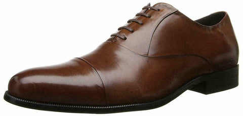 $159 Kenneth Cole New York Men's Chief Council Brown Leather Dress Shoes 10 M - evorr.com