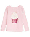New Epic Threads Girls Pink Graphic Cupcakes Long Sleeve Blouse Top  Size 6 - evorr.com