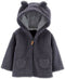 New Carters Baby Boys Sherpa Hooded Cardigan Zip Up Jacket Soft SIZE 9 Months