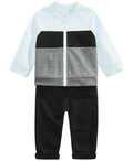 First Impressions Baby Boys' Speckled Athletic 2 Piece Set Blue Black 18 Months - evorr.com