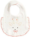 New First Impressions Baby Girls Reindeer Bib White Pink Size One - evorr.com