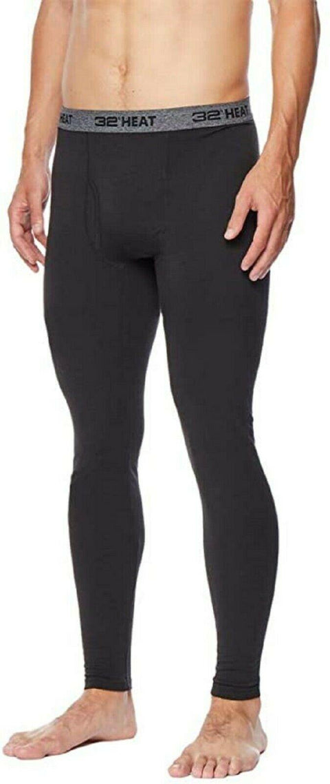 32 Degrees HEAT Underwear Men Black Extra Warm Base-Layer Leggings Pants S 28-30 - evorr.com
