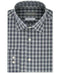 New MICHAEL KORS Mens Long Sleeve Gray Check Button Dress Shirt Stretch 16 32/33 - evorr.com