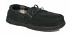 Gold Toe Men Fleece Shearling Lined Slip-On Moccasin Slippers Loafer Black M 9 - evorr.com