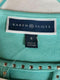 New Karen Scott Women's Short Sleeve Cut Out Studded Aqua Blue Blouse Top Size S - evorr.com
