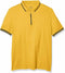 New ARMANI EXCHANGE Men's Short Sleeve 1/2 Zip Logo Polo T Shirt Yellow Size L