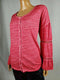New Style&Co Women Long Tier Sleeve Pink Stretch Button Front Blouse Top Size L - evorr.com