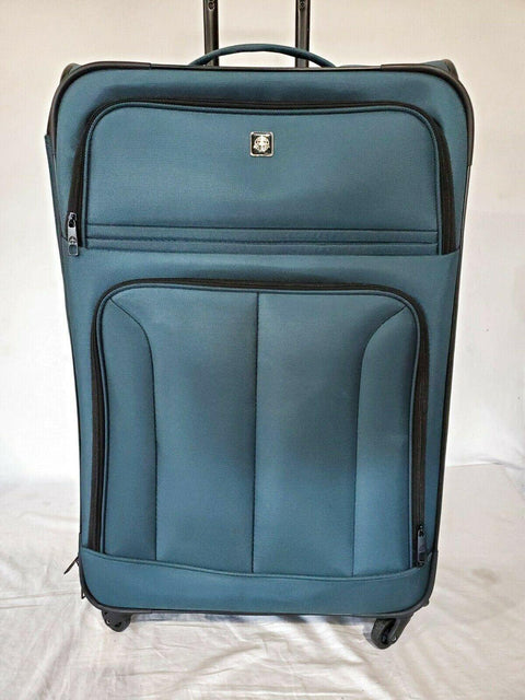 SKYLINE 29" Expandable Spinner Luggage Upright Check in Large Suitcase Teal - evorr.com