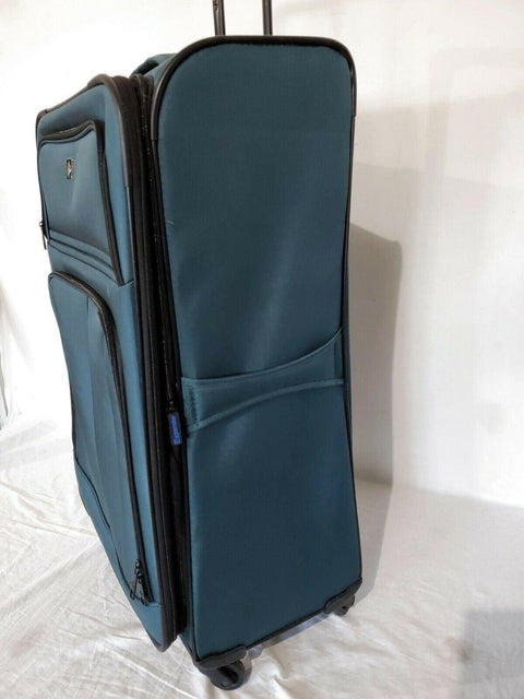 SKYLINE 29" Expandable Spinner Luggage Upright Check in Large Suitcase Teal - evorr.com