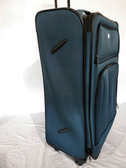 SKYLINE 29" Expandable Spinner Luggage Upright Check in Large Suitcase Teal - evorr.com