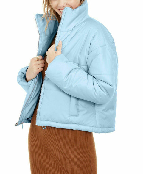 Celebrity PINK Women Powder Blue Puffer Jacket Coat Zipper Up Pockets Size 2XL - evorr.com