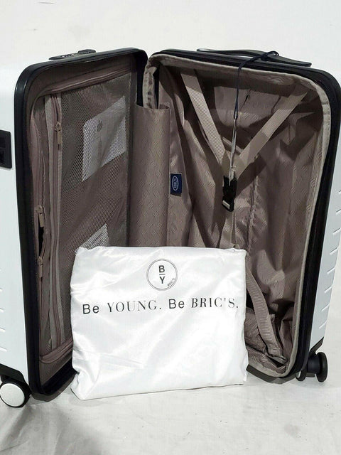 Bric's Milano By Bric's Ulisse 21" Expandable Spinner Luggage Carry On USB White - evorr.com