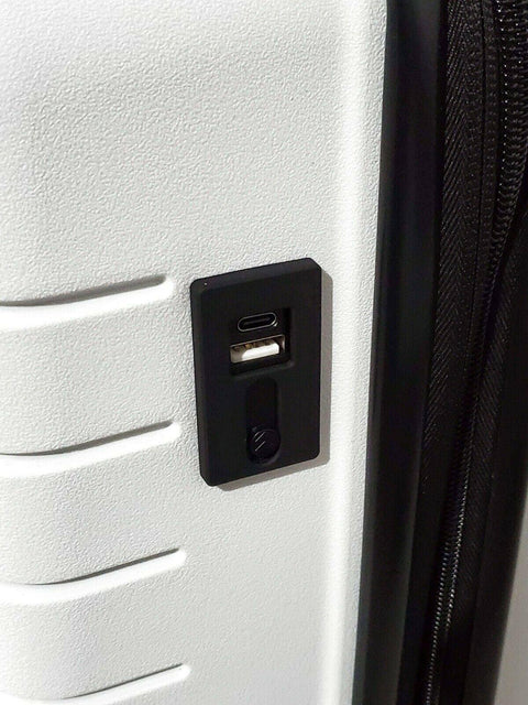 Bric's Milano By Bric's Ulisse 21" Expandable Spinner Luggage Carry On USB White - evorr.com