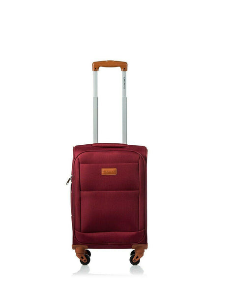 New CHAMPS CLASSIC 20" Expandable Spinner Luggage Carry On Red Suitcase - evorr.com