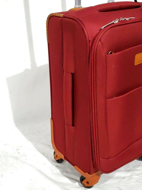 New CHAMPS CLASSIC 20" Expandable Spinner Luggage Carry On Red Suitcase - evorr.com