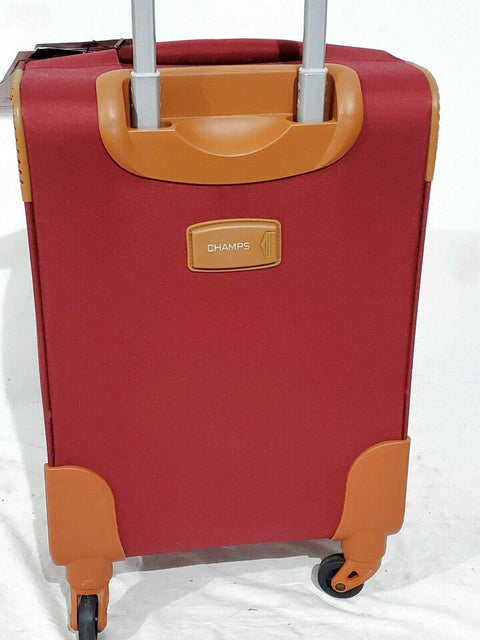 New CHAMPS CLASSIC 20" Expandable Spinner Luggage Carry On Red Suitcase - evorr.com