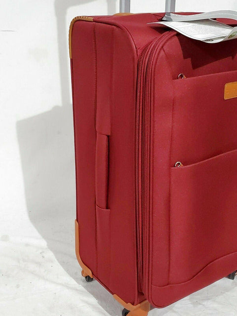 New CHAMPS CLASSIC 24" Expandable Spinner Luggage Carry On Red Suitcase Soft - evorr.com