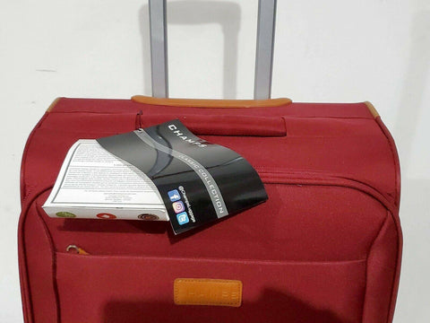 New CHAMPS CLASSIC 24" Expandable Spinner Luggage Carry On Red Suitcase Soft - evorr.com