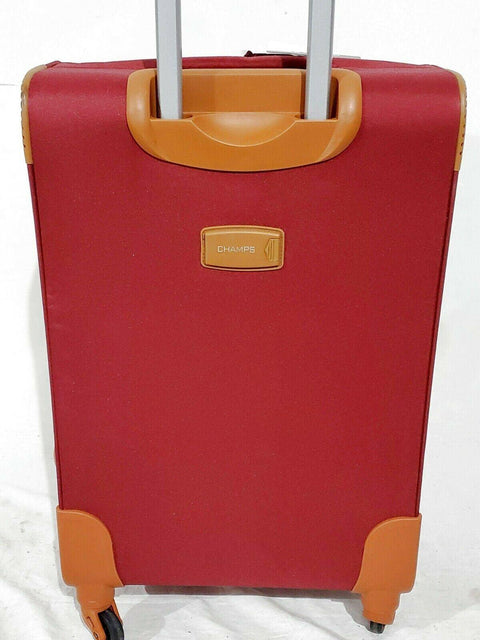 New CHAMPS CLASSIC 24" Expandable Spinner Luggage Carry On Red Suitcase Soft - evorr.com