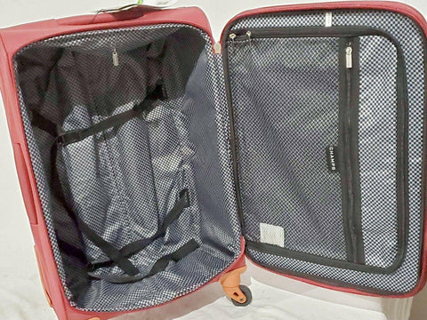 New CHAMPS CLASSIC 24" Expandable Spinner Luggage Carry On Red Suitcase Soft - evorr.com