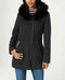 NEW Maralyn & Me Women Faux-Fur Hooded Jacket Coat Black Pockets Jacket Size XL - evorr.com
