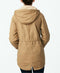 NEW Collection-B Women Sherpa Lined Hooded Anorak Jacket Beige Coat Tan SIZE XS