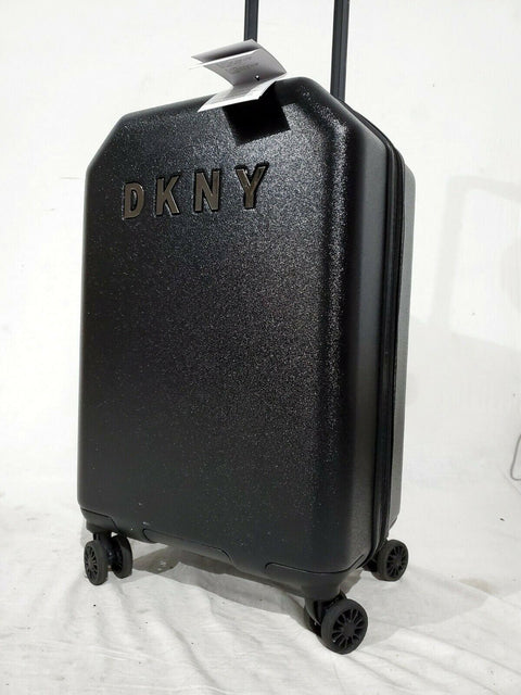 DKNY Allure 20" Hard Case Spinner Suitcase Luggage Carry On Black