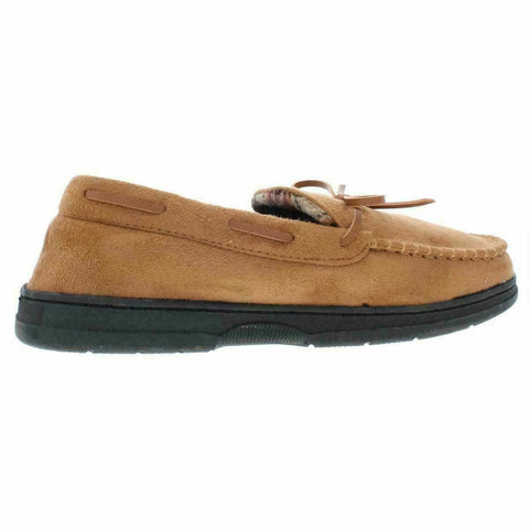 Gold Toe Men Beige Suede Fleece-Line Memory Foam Moccasins Shoe Loafers S 7-8