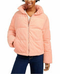 $119 Collection-B Women's Winter Jacket Blush Pink Corduroy Puffer Coat Size XL