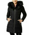 New Maralyn & Me Women's Faux-Fur Trim Hooded Puffer Jacket Black Size S