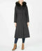 $560 NEW Forecaster Women's Fox-Fur-Trim Hooded Maxi Coat Jacket Gray Size 8