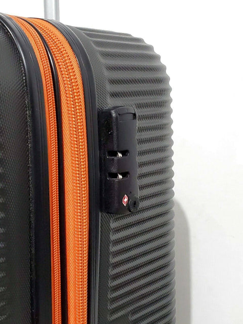 ATM Wave Collection 30". Hardside Luggage Check-in suitcase Gray Orange