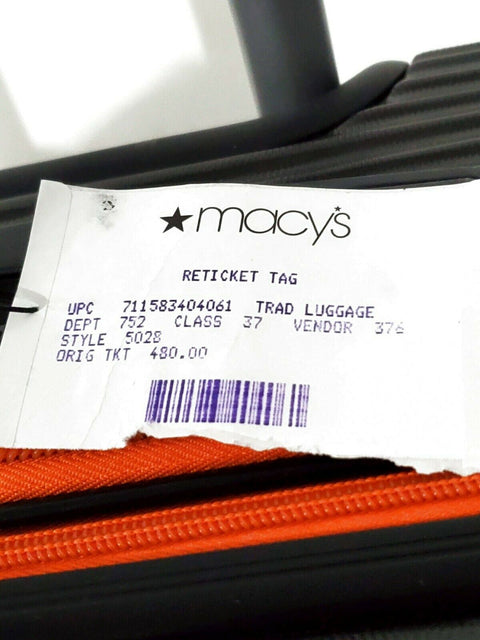 ATM Wave Collection 30". Hardside Luggage Check-in suitcase Gray Orange