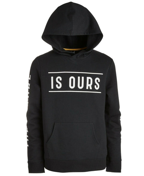 New Ideology Big Boys Future-Print Hoodie Black Long Sleeve Size L