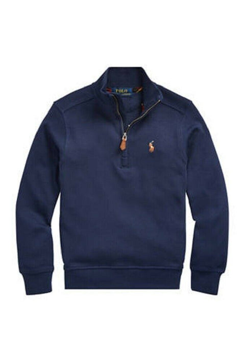 Polo Ralph Lauren Toddler Boys Blue 1/2 Zip Pony Logo Long Sleeve Sweatshirt 5