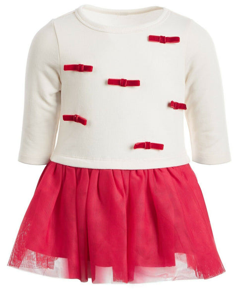 New First Impressions Baby Girls Red Bow & Tulle Tutu Holiday Dress 18 Months