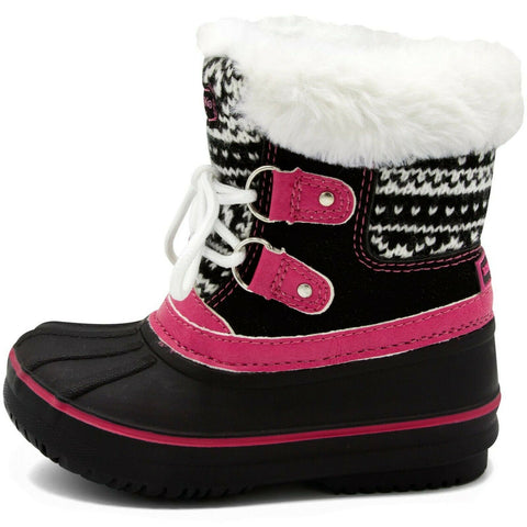 New LONDON FOG Girls Toddler Tottenham Cold Weather Snow Boot Pink 9 M US