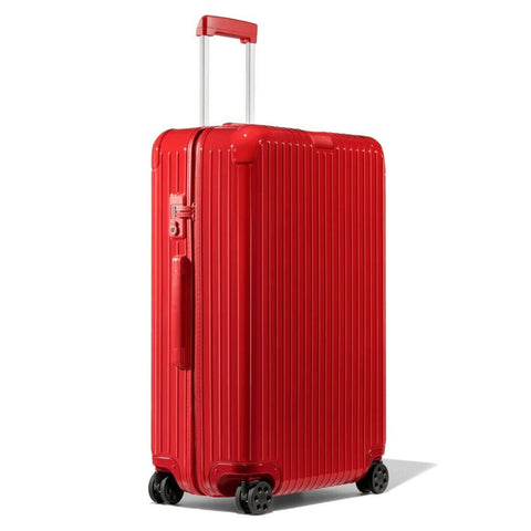 $820 Rimowa Essential Hard side Suitcase Luggage Red Glossy 31" Spinner Large