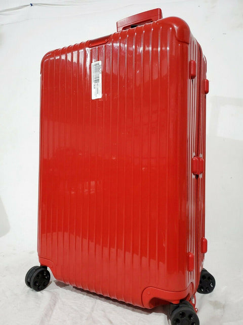 $820 Rimowa Essential Hard side Suitcase Luggage Red Glossy 31" Spinner Large
