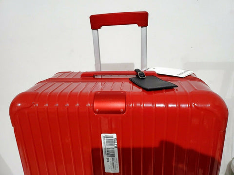 $820 Rimowa Essential Hard side Suitcase Luggage Red Glossy 31" Spinner Large