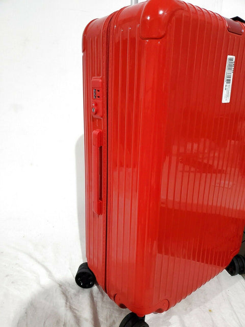 $820 Rimowa Essential Hard side Suitcase Luggage Red Glossy 31" Spinner Large