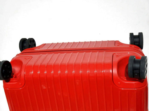 $820 Rimowa Essential Hard side Suitcase Luggage Red Glossy 31" Spinner Large