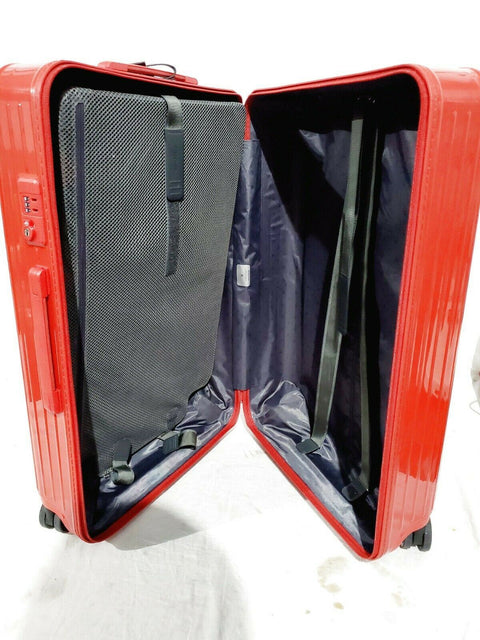 $820 Rimowa Essential Hard side Suitcase Luggage Red Glossy 31" Spinner Large