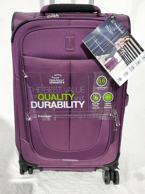 $300 Travelpro Walkabout 4 21" Carry-On Luggage Spinner International Purple